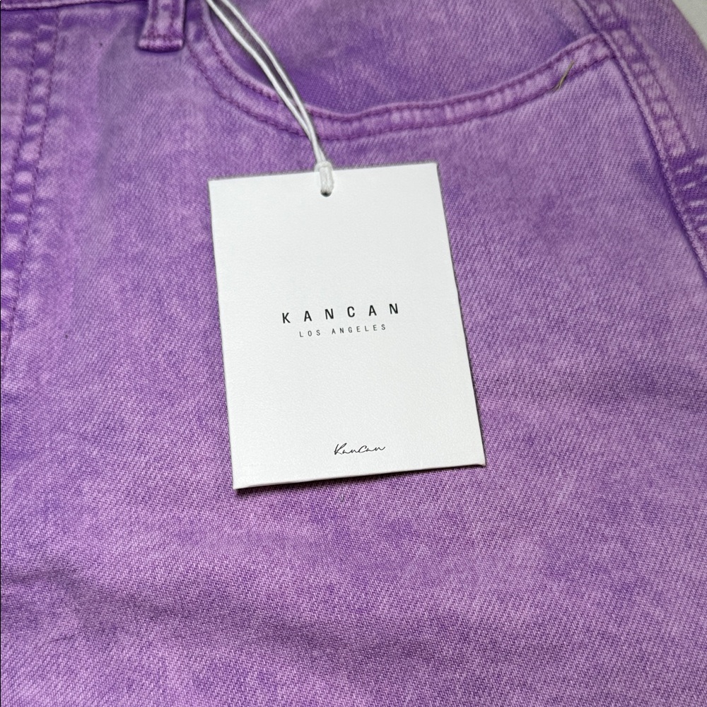 KanCan Purple Women's Jean Shorts - Picture 2 of 4
